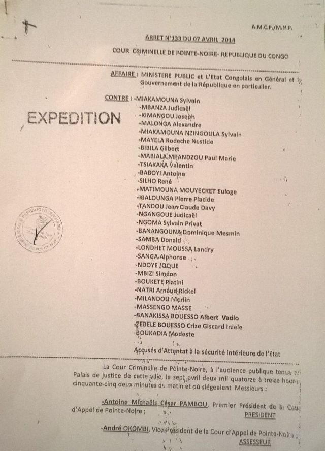 1. Arret 7 Avril 2014 - emprisonnement CDRC