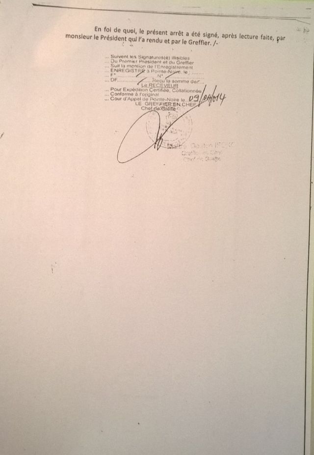 . Arret 7 Avril 2014 - emprisonnement CDRC