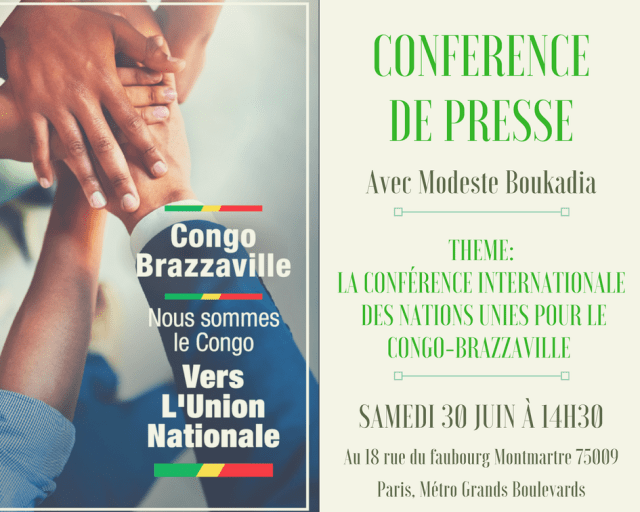 Conference de presse - Boukadia - Conference Internationale des Nations Unies Pour le Congo Brazzaville - 4